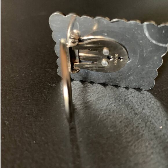 German Faceted Steel Buckle, Vintage, Stamped - Picture 4 of 5